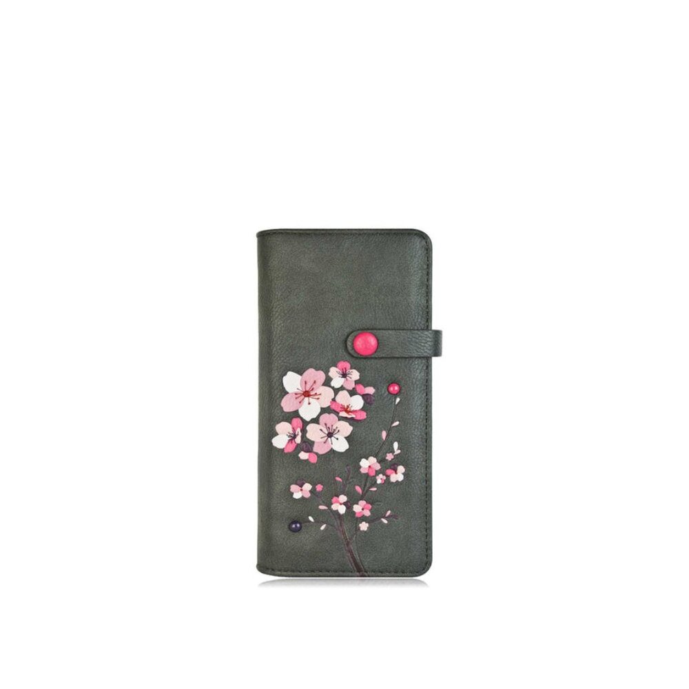 Grey Gemma Long Wallet